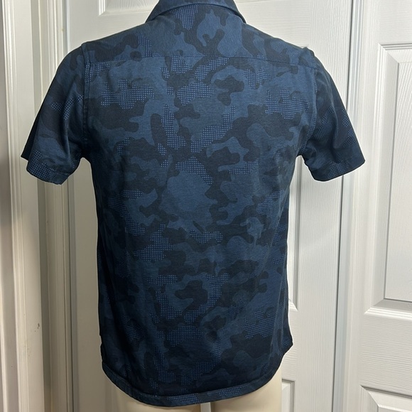 Stone Rose Blue Black Button Up M - Picture 4 of 5